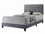 Mapes Grey Fabric Upholstered Queen Panel Bed