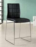 Kona 2 Black Leatherette Counter Height Chairs