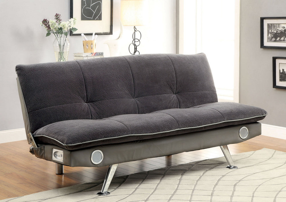 Gallagher Contemporary Gray Futon Sofa