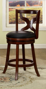 Baltic Dark Cherry Leatherette 24" Bar Stools