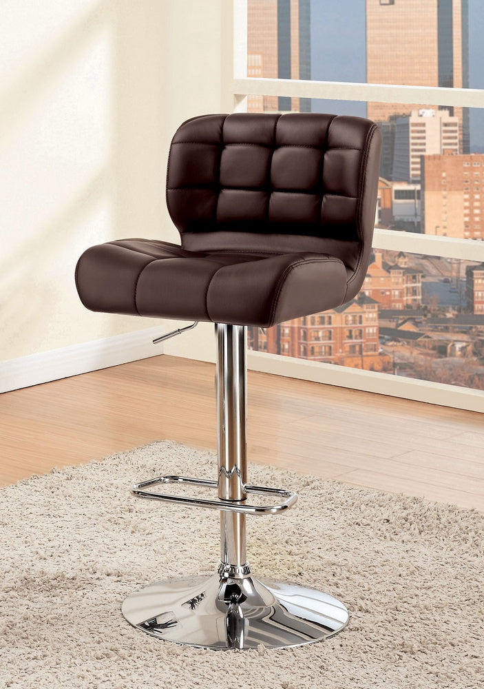 Kori Brown Leatherette/Chrome Bar Stool