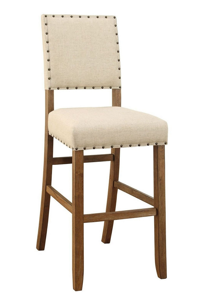 Sania 2 Natural Tone/Ivory Fabric Bar Chairs