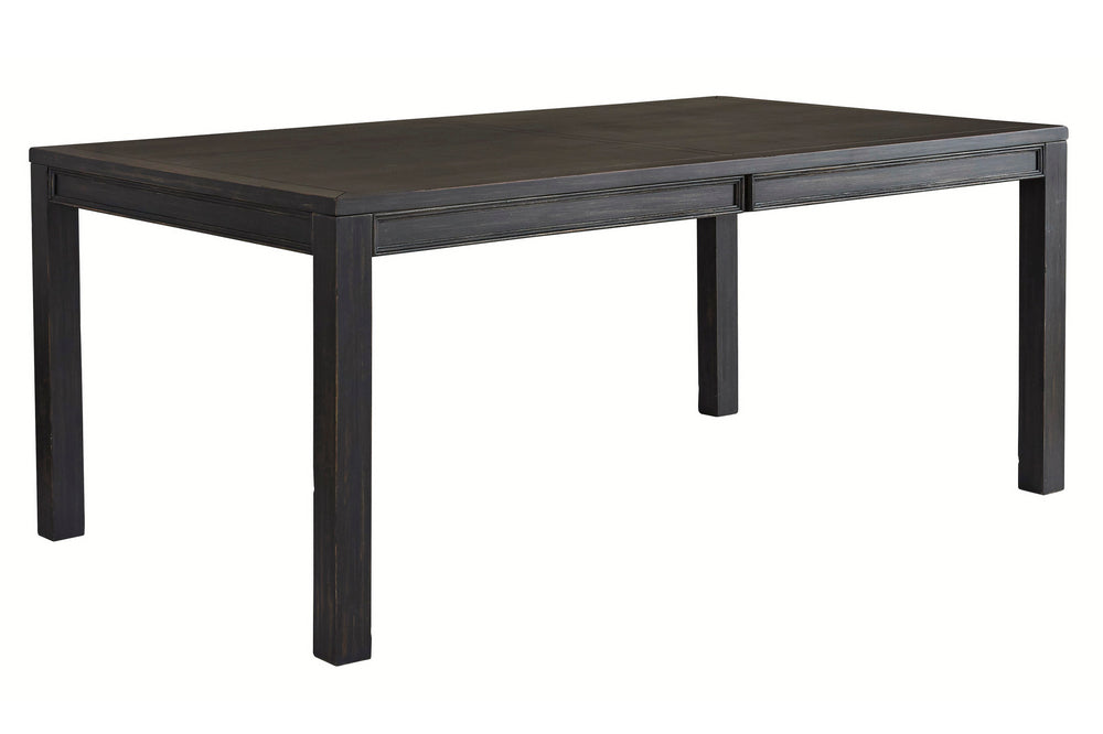 Jeanette Black Wood Rectangular Dining Table