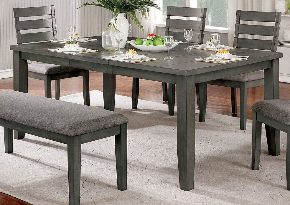 Viana Gray Wood Extendable Dining Table