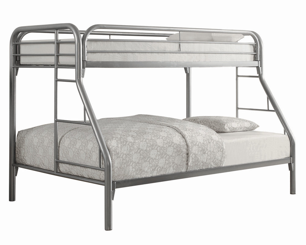 Morgan Silver Metal Twin/Full Bunk Bed