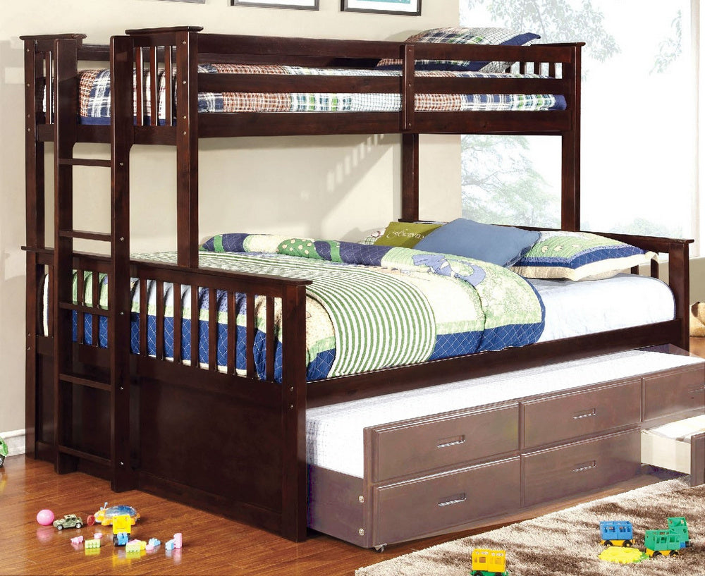 University Dark Walnut Twin XL/Queen Bunk Bed