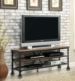 Ventura II Medium Oak Metal/Wood 54" TV Stand