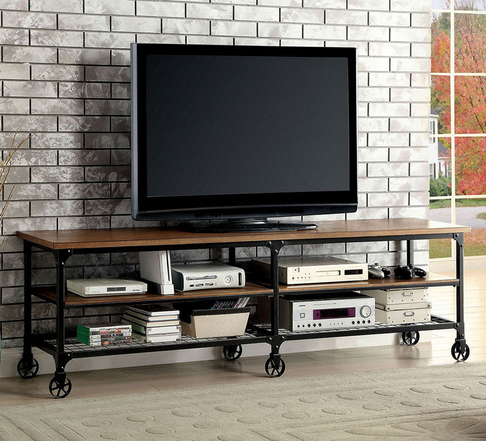 AM Ventura II Medium Oak Wood 72" TV Stand