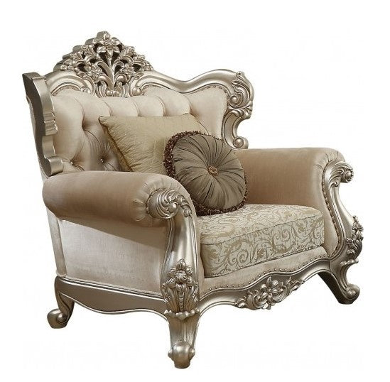 Bently Light Gold Fabric Wingback Style Chair