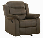 Rodman Olive Brown Velvet Manual Glider Recliner