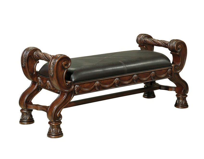 North Shore Dark Brown Wood Large Bench