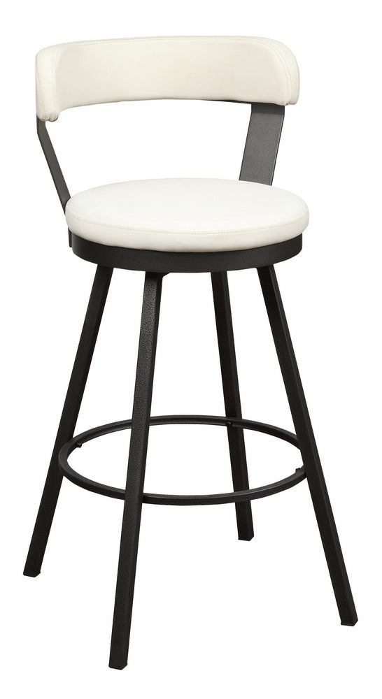 Appert 2 White Vinyl/Dark Gray Pub Chairs