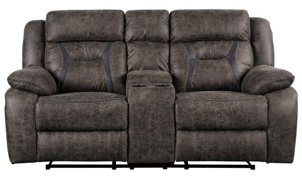 Madrona Hill Brown Microfiber Manual Recliner Loveseat