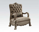 Dresden Bone Velvet/Gold Patina Accent Chair with 1 Pillow