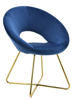 Williams Blue Velvet Accent Chair