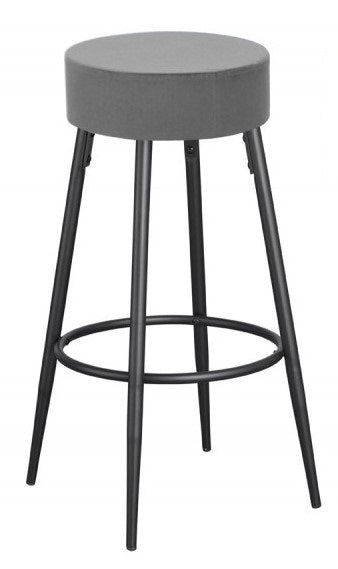 Aruna 2 Grey Velvet/Metal Bar Stools