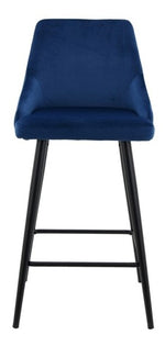 Radmila 2 Blue Velvet Bar Chairs