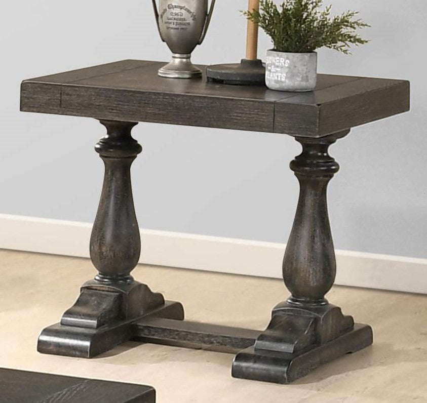 Amy Dove Grey Wood End Table