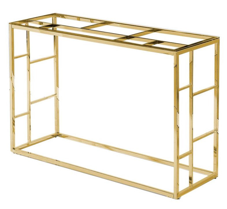 Inaya Clear Glass/Gold Metal Sofa Table