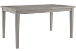 Parellen Gray Wood Rectangular Dining Table