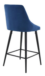 Radmila 2 Blue Velvet Bar Chairs