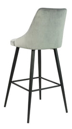 Radmila 2 Grey Velvet Bar Chairs