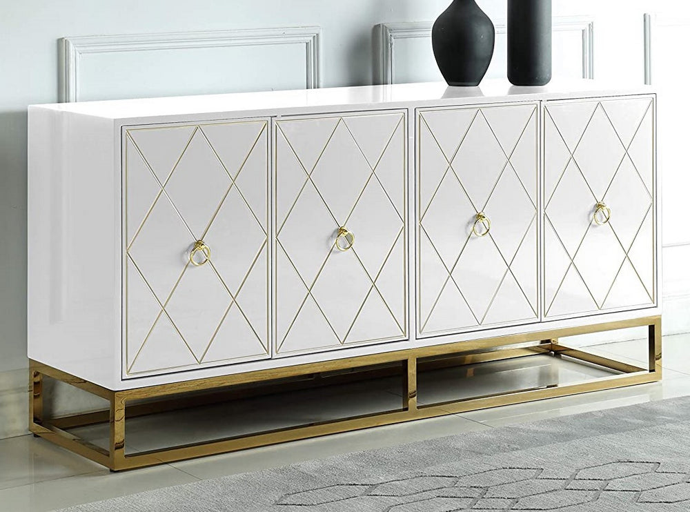 Tabitha White Wood Sideboard