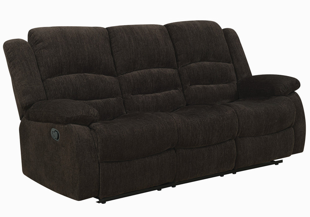 Gordon Chocolate Chenille Manual Recliner Sofa