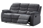 Jim Gray Fabric Manual Recliner Sofa