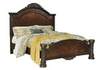 North Shore Dark Brown Wood Queen Poster Bed