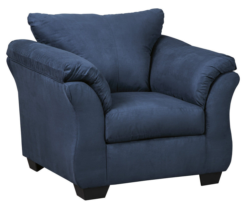 Darcy Blue Fabric Chair