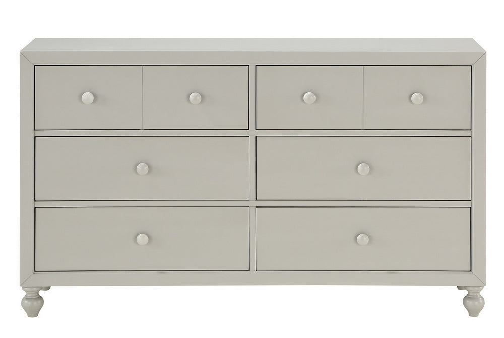 Wellsummer Gray Wood 6-Drawer Dresser