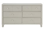 Wellsummer Gray Wood 6-Drawer Dresser