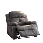 Ashe Gray Polished Microfiber Manual Recliner