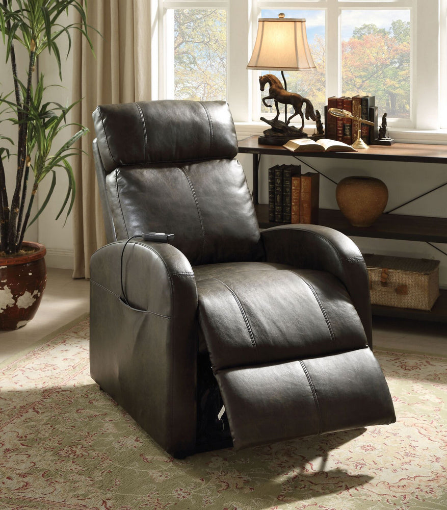 Ricardo Dark Gray PU Leather Power Lift Recliner