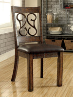 Paulina 2 Rustic Walnut/Espresso Side Chairs