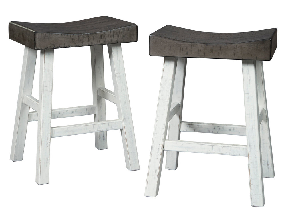 Glosco 2 Two-Tone Wood Stools