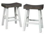 Glosco 2 Two-Tone Wood Stools