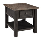 Tyler Creek Grayish Brown/Black Wood End Table