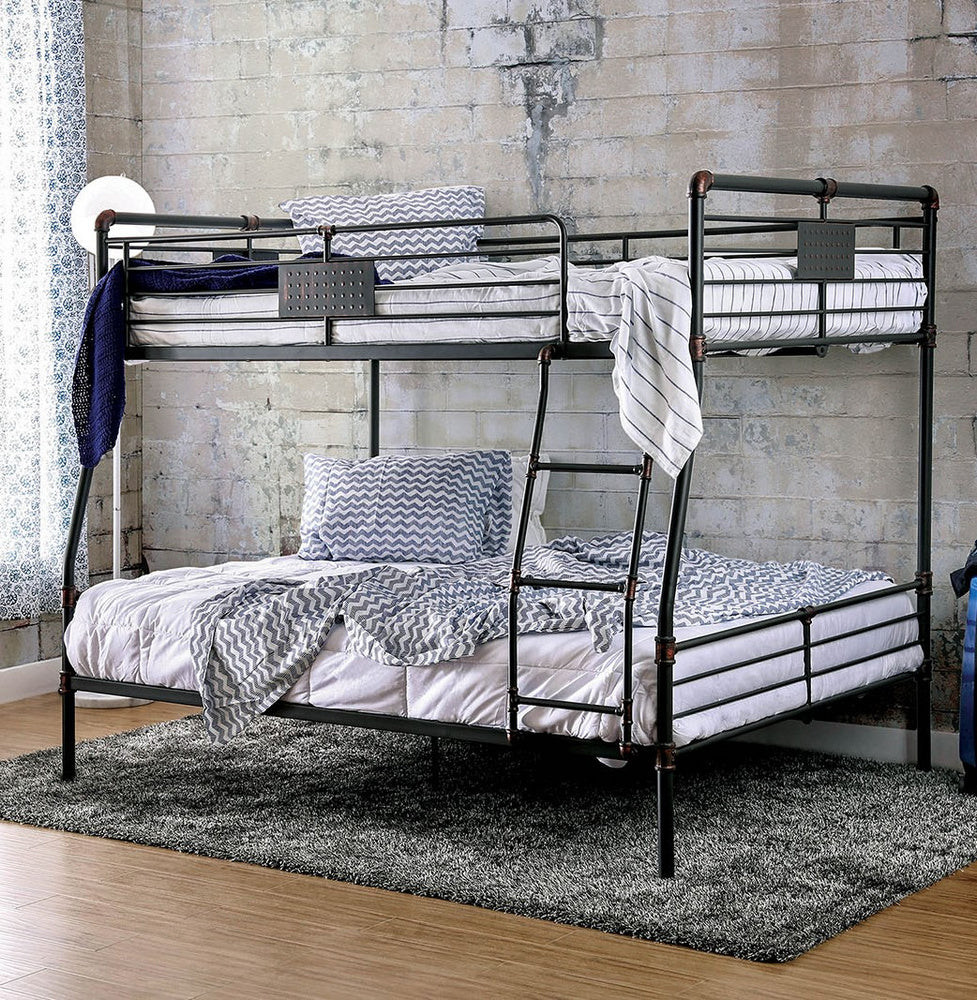 Olga I Antique Black Full XL/Queen Bunk Bed