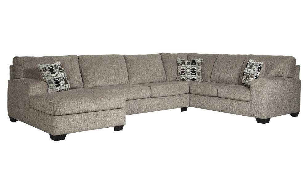 Ballinasloe 3-Pc Platinum LAF Sectional (Oversized)