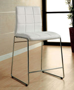 Kona 2 White Leatherette Counter Height Chairs