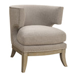 Leontina Grey Chenille Accent Chair