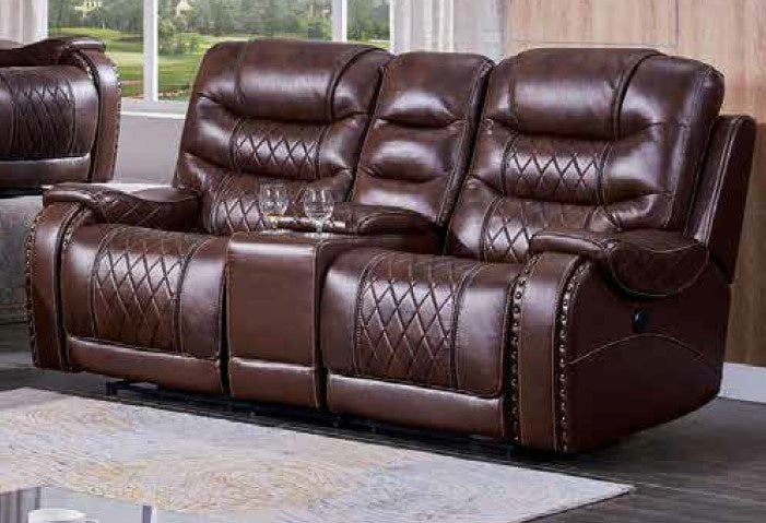 Lesley Cherry Power Recliner Loveseat