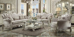 Versailles 3-Pc Ivory Velvet/Bone White Sofa Set (Oversized)