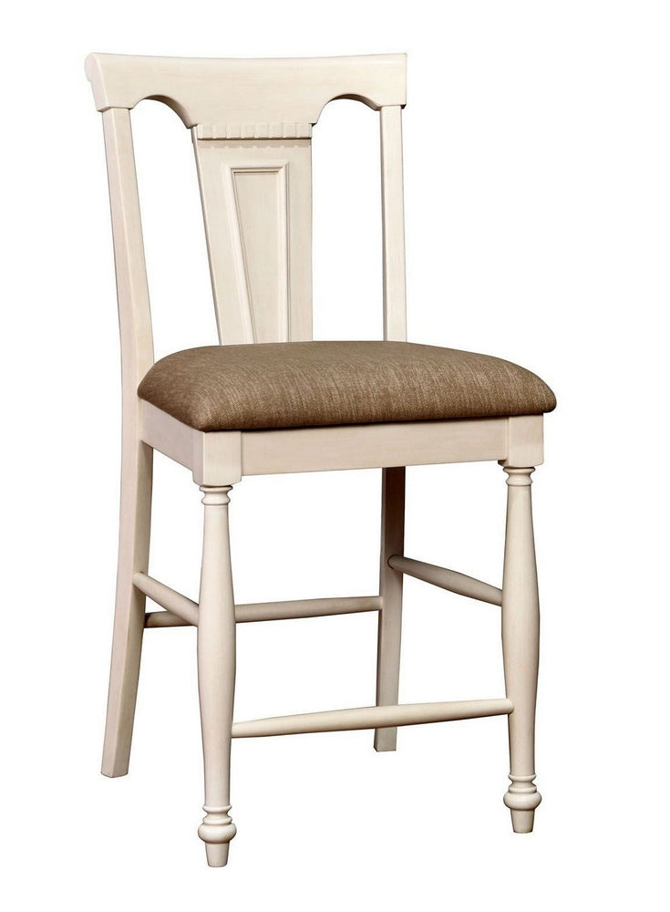 Sabrina 2 Off-White/Tan Counter Height Chairs