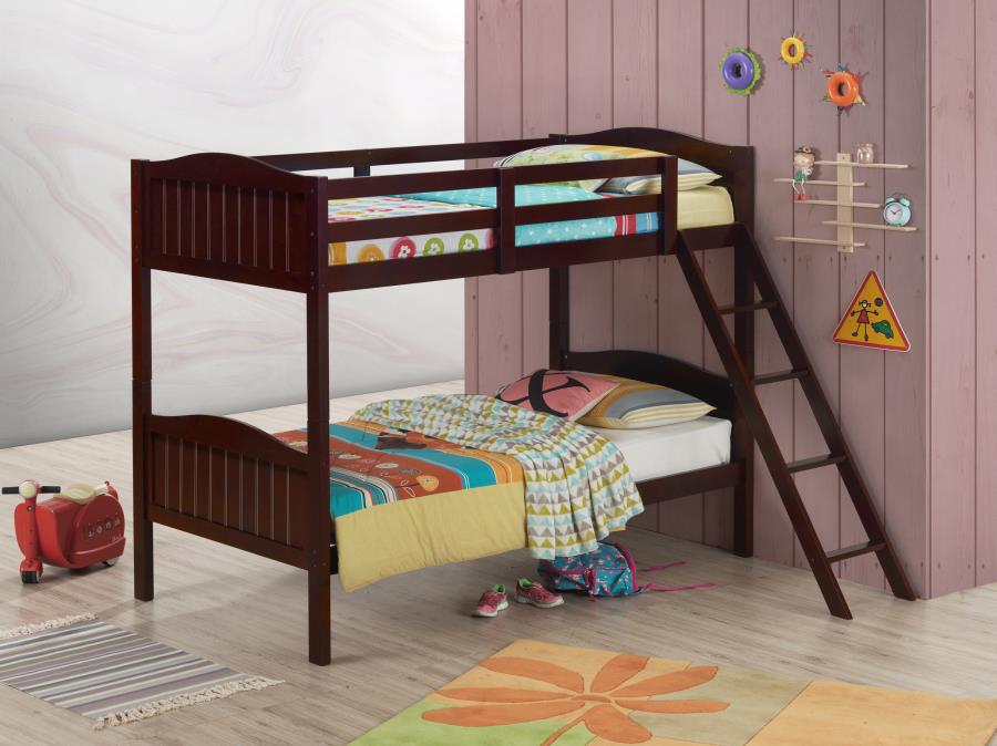 Littleton Espresso Wood Twin/Twin Bunk Bed