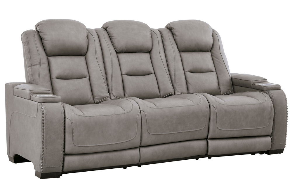 The Man-Den Gray Power Recliner Sofa