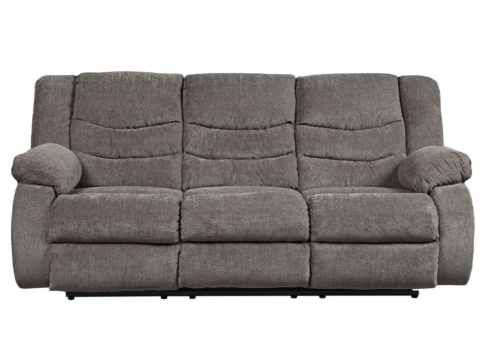 Tulen Gray Chenille Manual Recliner Sofa