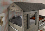 Darlene Rustic Gray Wood Twin over Twin Bunk Bed